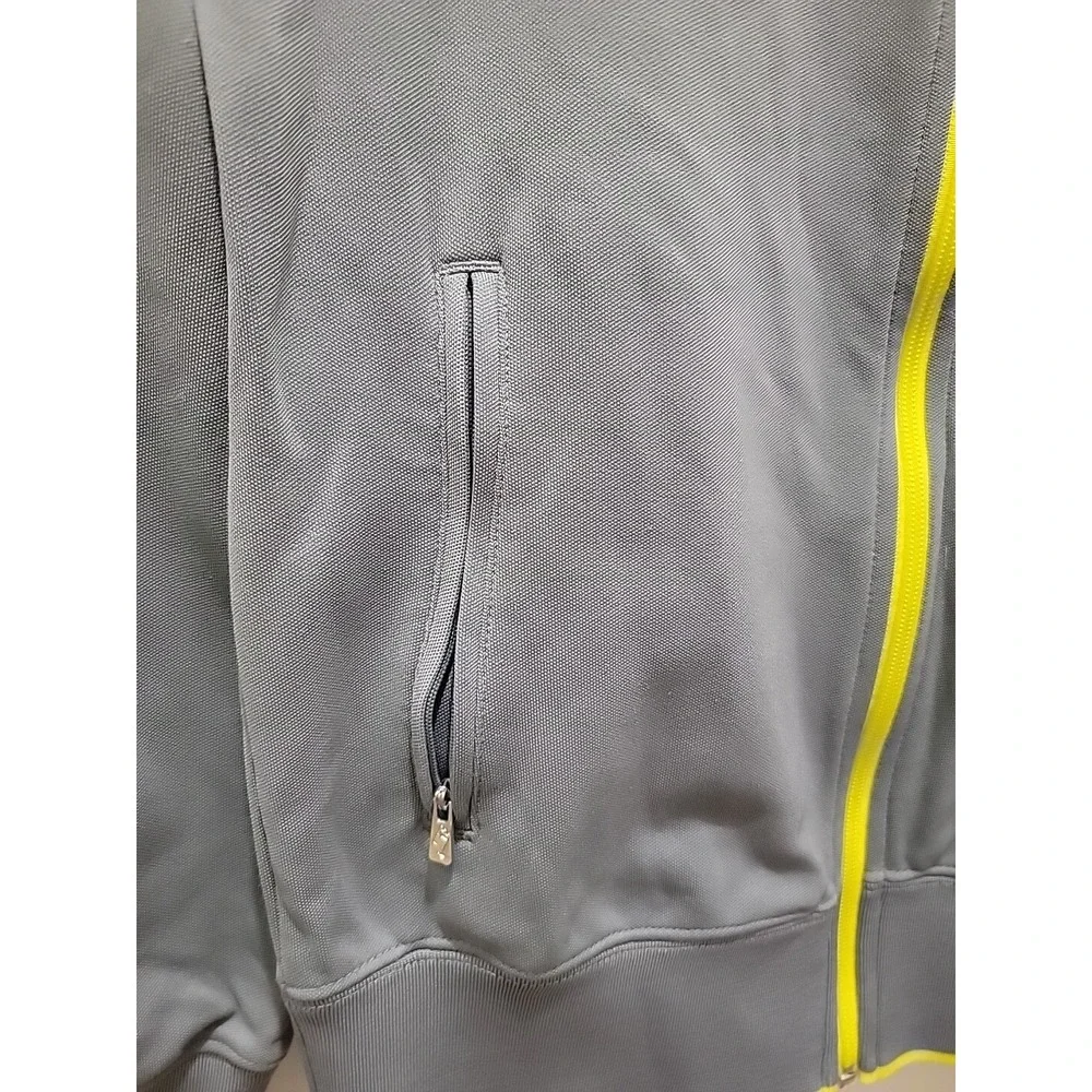 Nike Zip Up Sweatshirt Size Large. Yellow women's gray reflective neon.